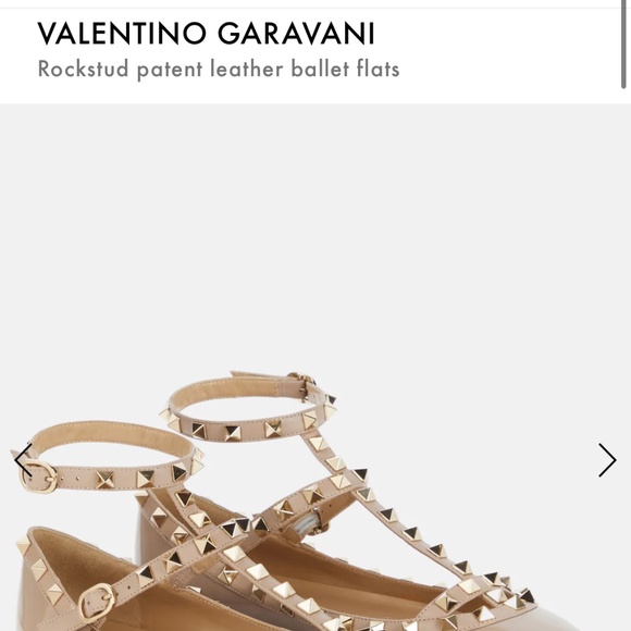 Valentino Garavani rockstud patent leather ballet flats - Picture 1 of 6